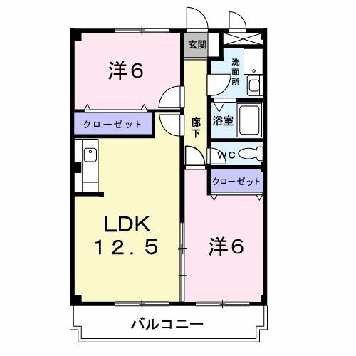 ガーデンハイツ(2LDK/3階)の間取り写真