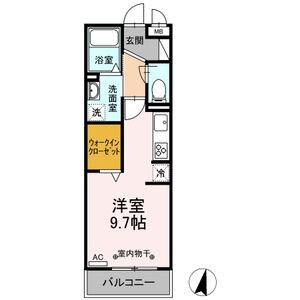 D-ROOM黄金(ワンルーム/1階)の間取り写真