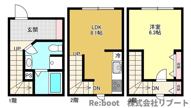 MOK-TERRACE GYOTOKU(1LDK/1階)の間取り写真