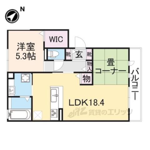 フィオーレ(1LDK/3階)の間取り写真