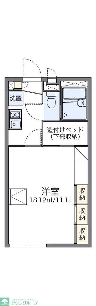 レオパレススイーツ(1K/2階)の間取り写真