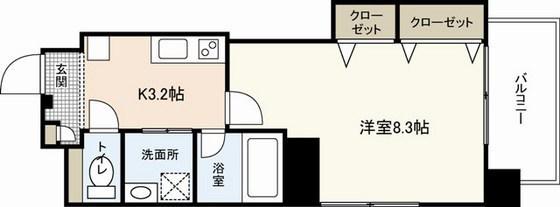 BOND BLD.III(1K/7階)の間取り写真