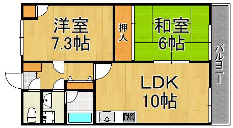 アークヒルズWAKO(2LDK/2階)の間取り写真