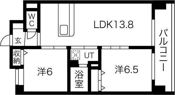 FDS GLANZ(2LDK/2階)の間取り写真