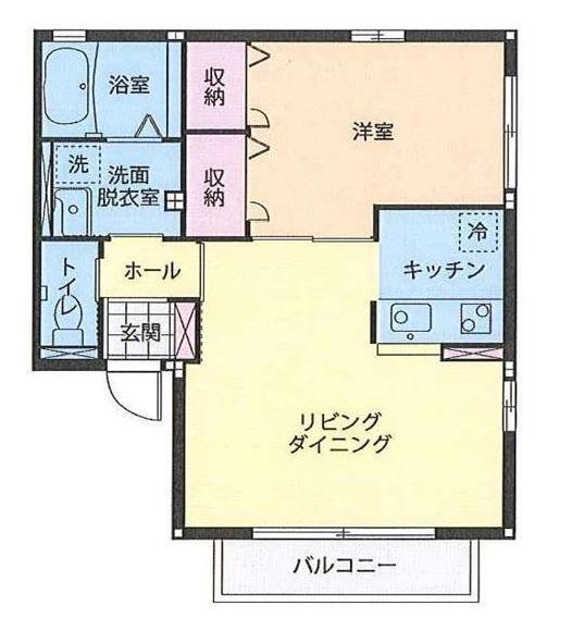 アーバンヒルズ(1LDK/2階)の間取り写真