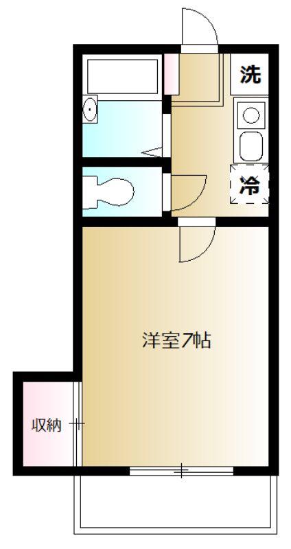 SKハイツ(1K/2階)の間取り写真