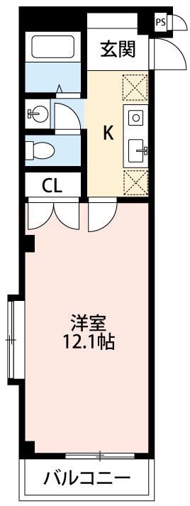 O-PALETTE(1K/4階)の間取り写真