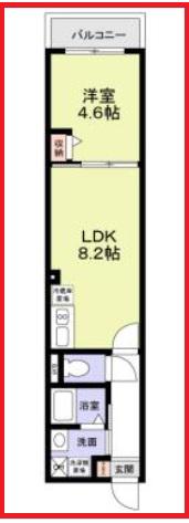 ジェイブラン亀有(1LDK/1階)の間取り写真