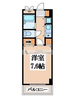 サンモール(1K/8階)の間取り写真