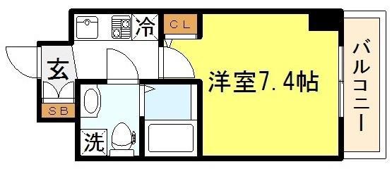 FDS COURT FELICE(1K/9階)の間取り写真