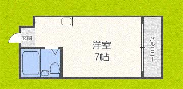 グローバル鶴橋(ワンルーム/3階)の間取り写真