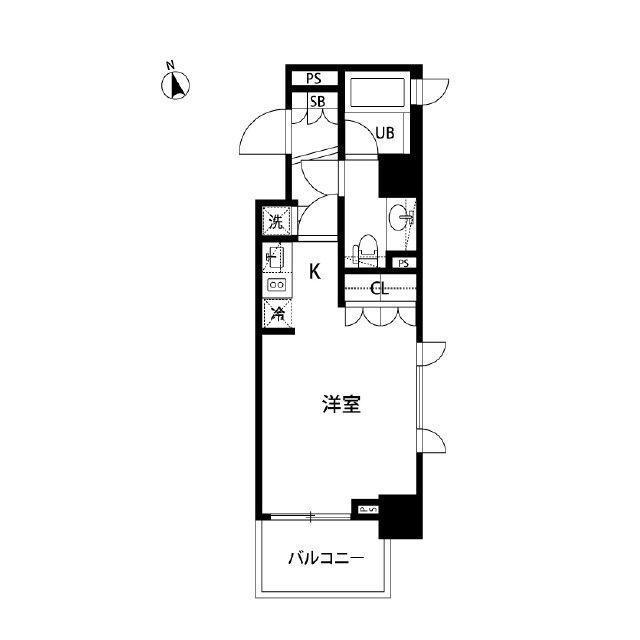 セントラル銀座(1K/10階)の間取り写真