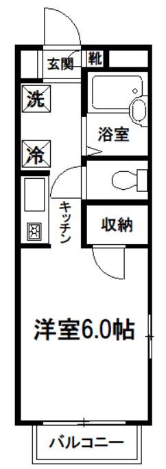 ナリッシュアレイ(1K/2階)の間取り写真