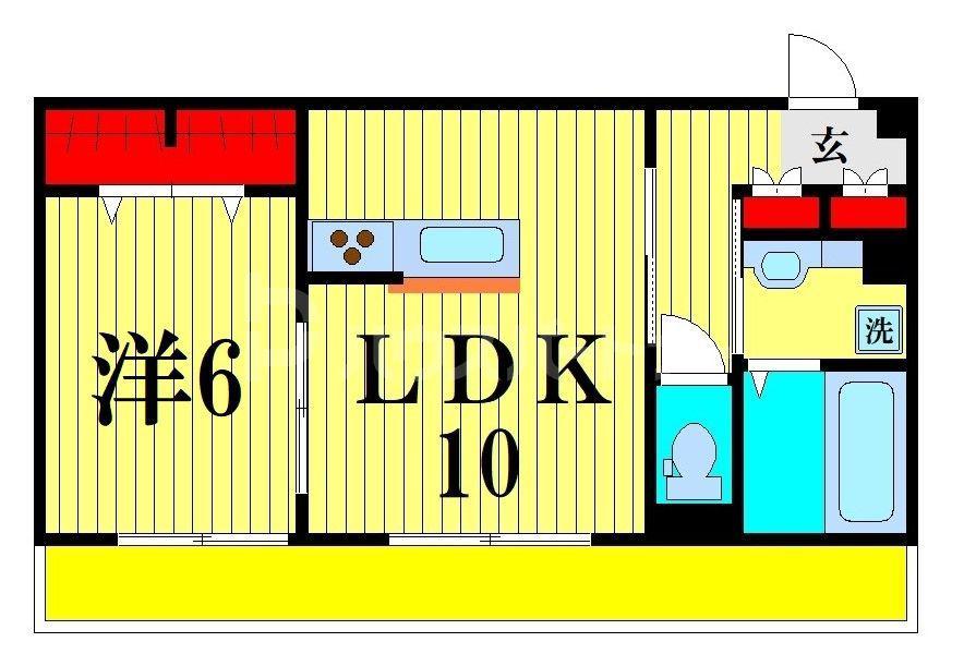 グラシアおおたかの森(1LDK/3階)の間取り写真