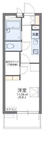 レオパレスコンパル歌島(1K/2階)の間取り写真