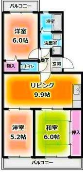 メゾン・ド・エソールI(3LDK/2階)の間取り写真
