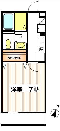 サンモールIRIMA(1K/1階)の間取り写真