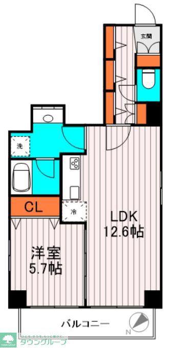 オープンレジデンシア日本橋人形町(1LDK/8階)の間取り写真