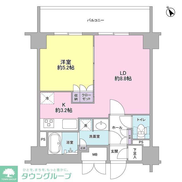 コンフォリア春日富坂(1LDK/12階)の間取り写真