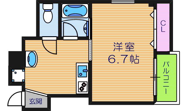 KANAI DENTAL BLD(1K/2階)の間取り写真