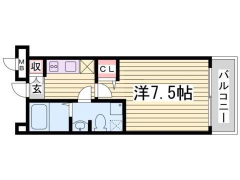 セントレアーバン(1K/5階)の間取り写真