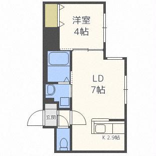 GLIFE-1ST(1LDK/3階)の間取り写真