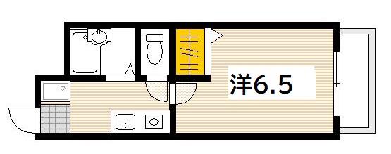 ローゼ比治山(1K/2階)の間取り写真