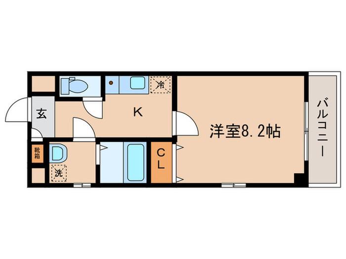MNK-5(1K/4階)の間取り写真
