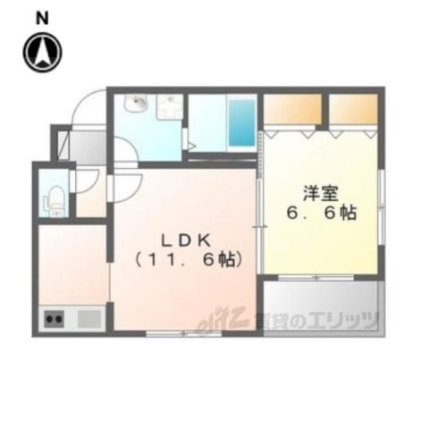 クローバー(1LDK/1階)の間取り写真