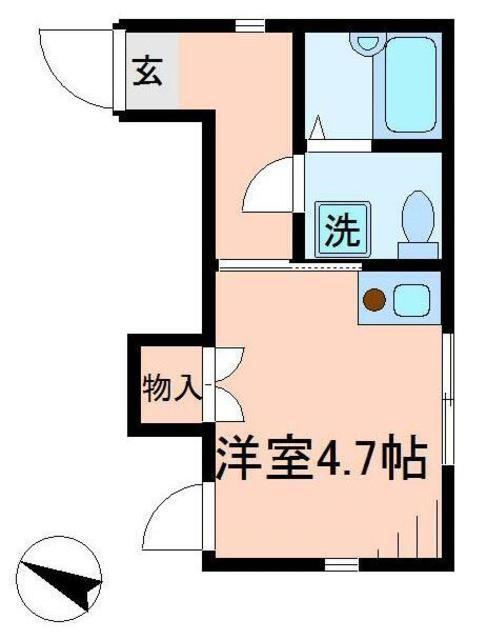 ピノタージュ曳舟(ワンルーム/2階)の間取り写真