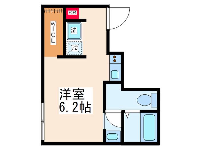 RESIDENCE DEAR(ワンルーム/4階)の間取り写真