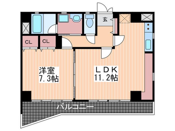 第3ゆたかビル(1LDK/2階)の間取り写真