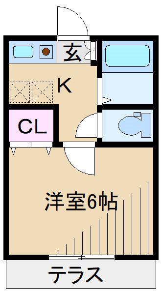 リバーサイドアーバン(1K/1階)の間取り写真