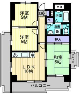 リアライズ上福岡(3LDK/9階)の間取り写真