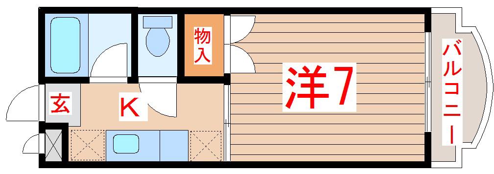 ドミールキャロットII(1K/3階)の間取り写真