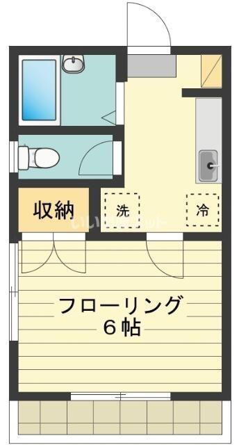 グランメールK(1K/2階)の間取り写真