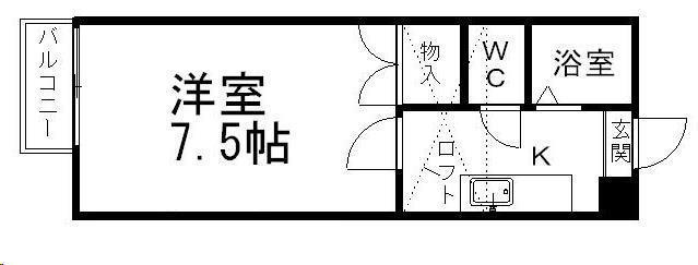 サイレンスホーム(1K/2階)の間取り写真