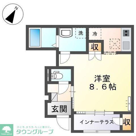 ヌイマーリエ(1K/1階)の間取り写真