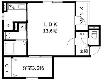 アバンテ向島(1LDK/3階)の間取り写真