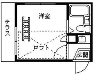 ライフピアパラダイス(1K/1階)の間取り写真