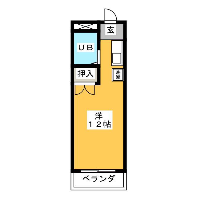 ホワイトミューズ(ワンルーム/4階)の間取り写真