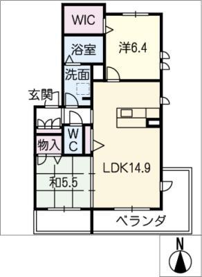 カスティージョ フェリス(2LDK/2階)の間取り写真