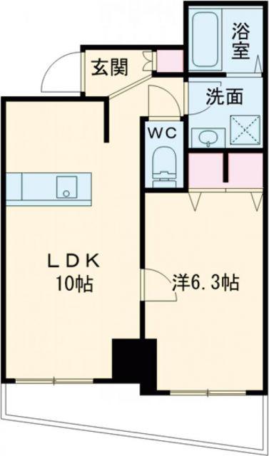 トウイナーズマンション(1LDK/9階)の間取り写真