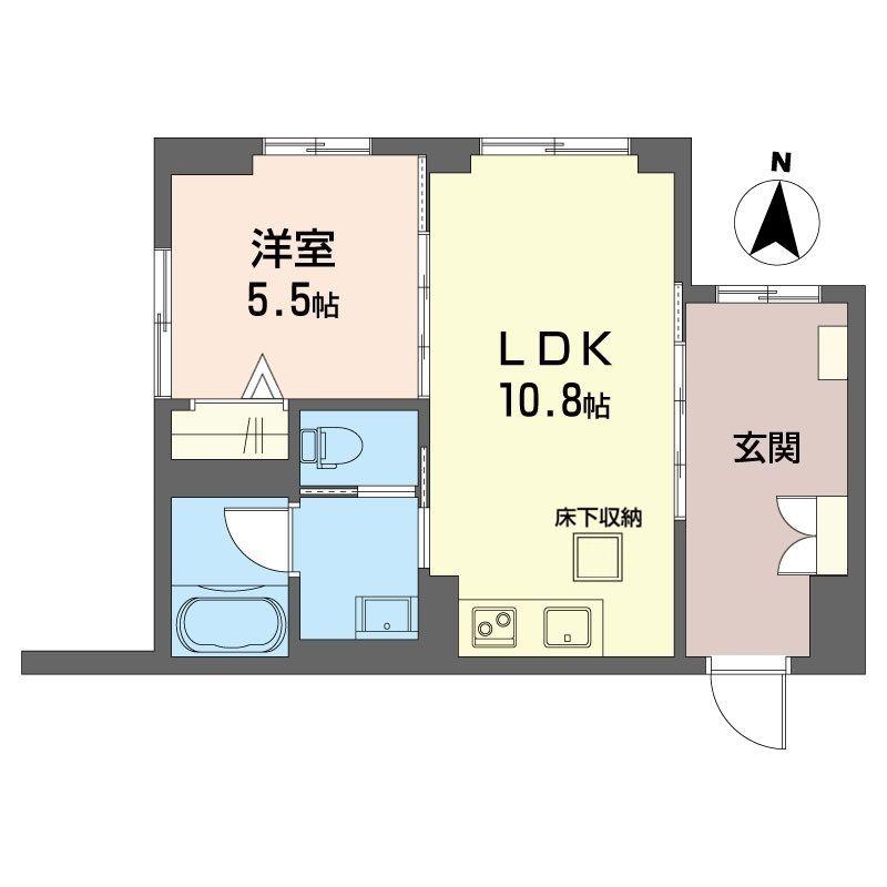 テラ ヴェルテ(1LDK/1階)の間取り写真
