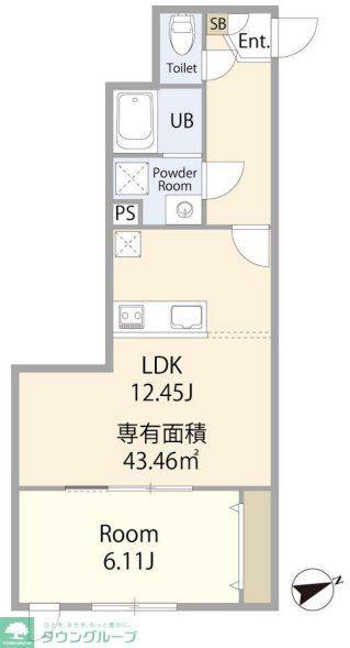 エテルノヴァローレ川越(1LDK/2階)の間取り写真