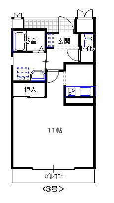 MAISON DE 東大島(ワンルーム/6階)の間取り写真