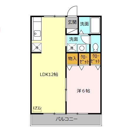 アーバンライフ II/III(1LDK/2階)の間取り写真