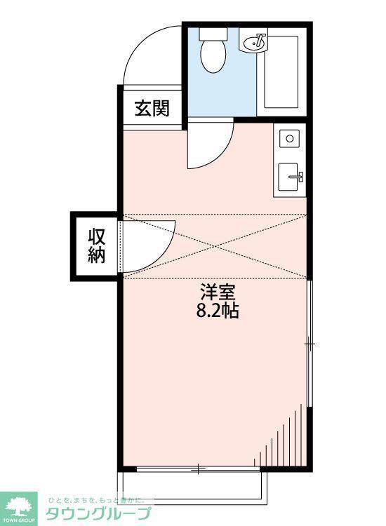 サンパティーノ(ワンルーム/2階)の間取り写真