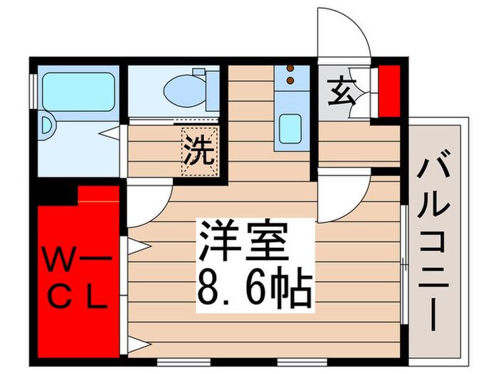 KA-NA MAISONくぬぎ山II(ワンルーム/3階)の間取り写真