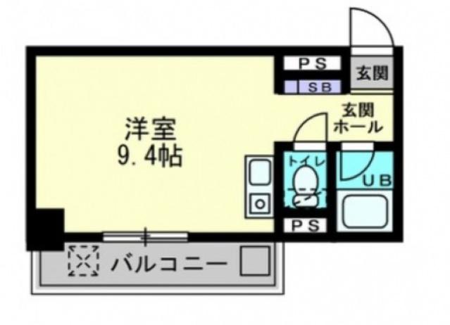 フェニックス八丁堀(ワンルーム/9階)の間取り写真